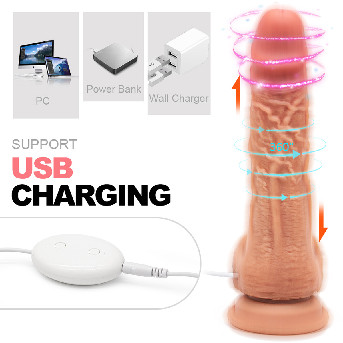 Portable Electric Rabbit Gift Adult Toys For Women 8 Mode Bullet Tool Massage Thrusting Machine Wellness USB Fast Charge — image 3