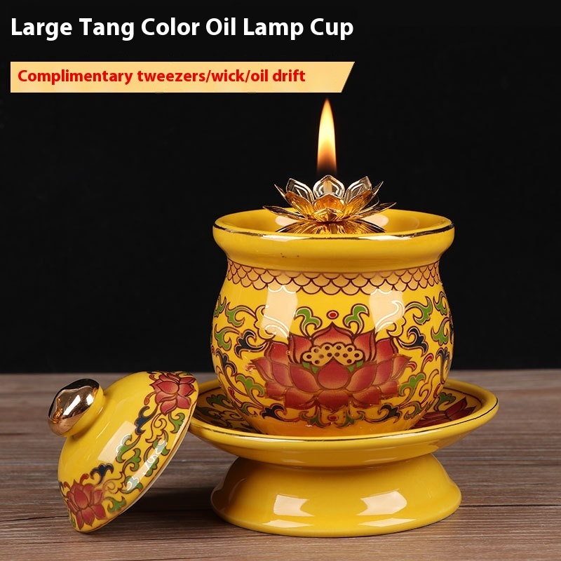 Dragon Boat Festival Household Buddha Front Ceramic Buddha Lamp - 图片 9