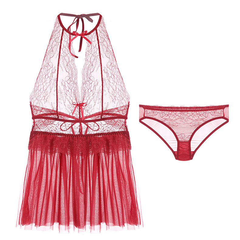 Women's lace perspective nightdress — image 2