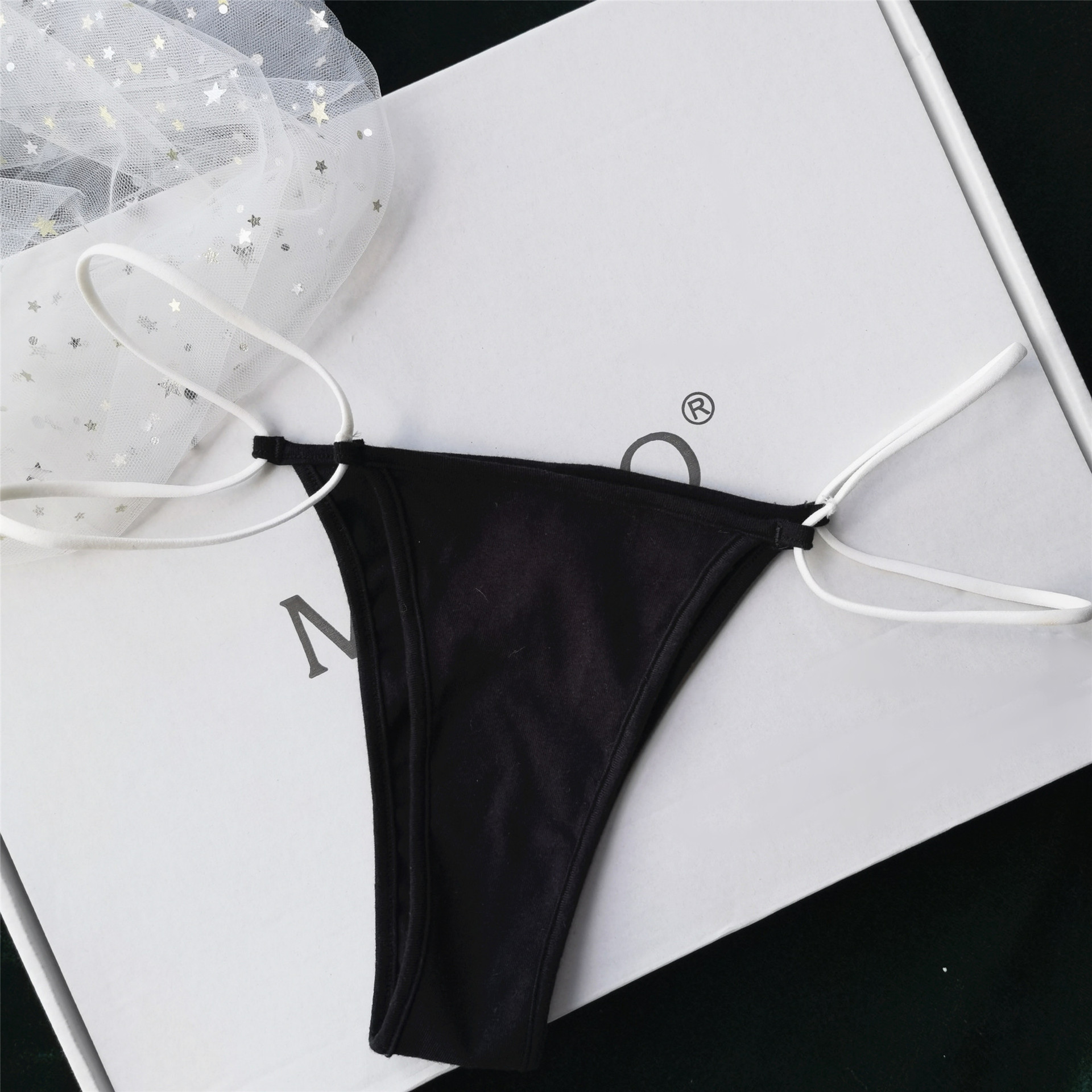 Women's Sports One Piece Cotton Strap Mini Thong — image 5