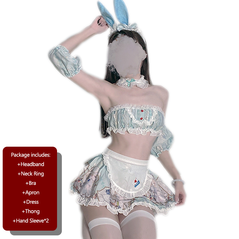 Printed Maid Maid Rabbit Uniform Set — image 4