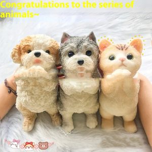 Simulation Poodle Sherina Cat Squeezing Toy