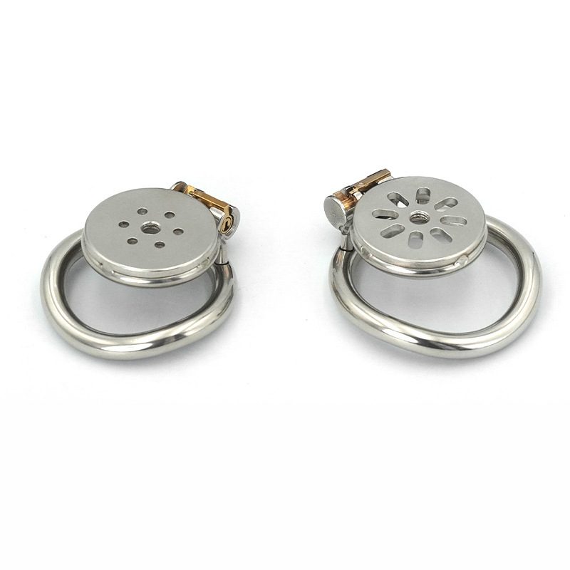 Men's Metal Stainless Steel Flat Chastity Lock