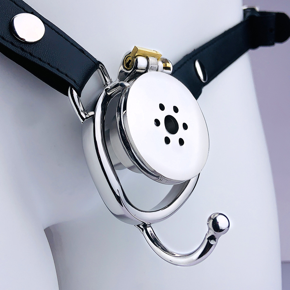 Arc Ring Wear Suit Single And Double Stainless Steel Negative Series Men's Chastity Lock — image 5