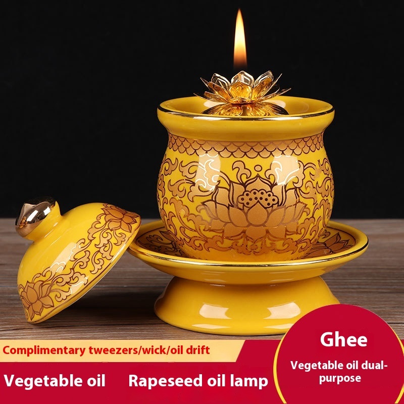 Dragon Boat Festival Household Buddha Front Ceramic Buddha Lamp - 图片 7