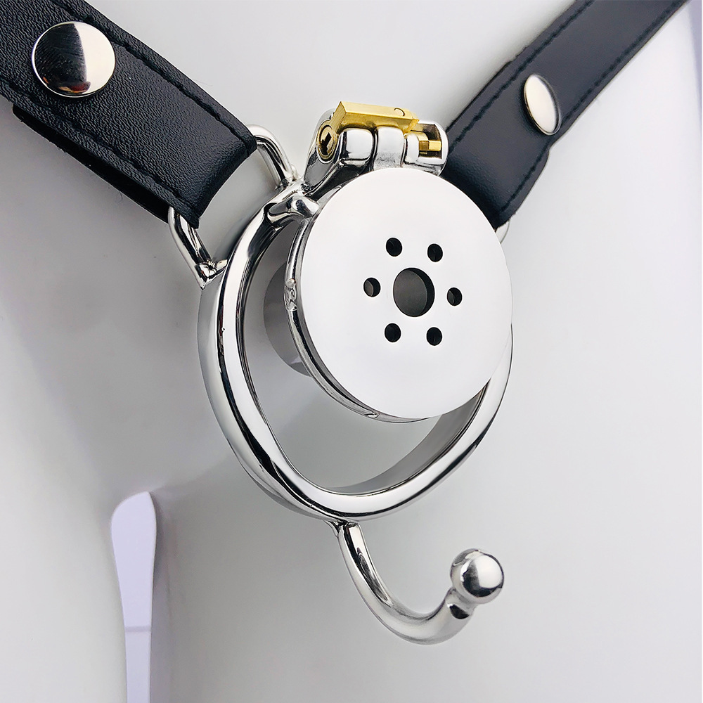 Arc Ring Wear Suit Single And Double Stainless Steel Negative Series Men's Chastity Lock — image 4