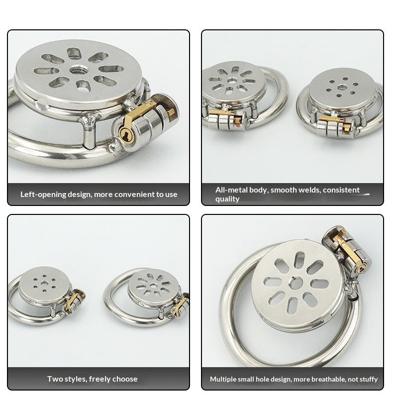 Men's Metal Stainless Steel Flat Chastity Lock — image 6