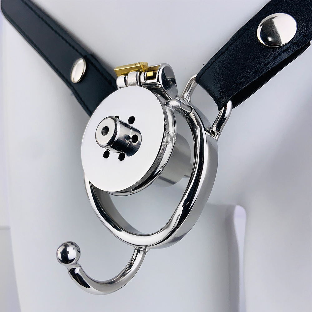 Arc Ring Wear Suit Single And Double Stainless Steel Negative Series Men's Chastity Lock — image 8