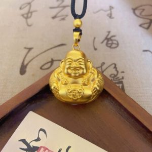 Laughing Buddha Pendant Necklace
