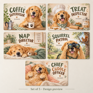 Pet Career Collection - Personalized Pet Aluminum Sign Set of 5 — design preview