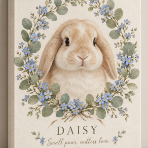 Botanical Pet Memorial Canvas - A Garden of Memories — design preview