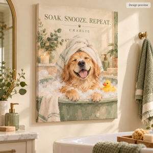 Spa Day - Personalized Pet Canvas — design preview