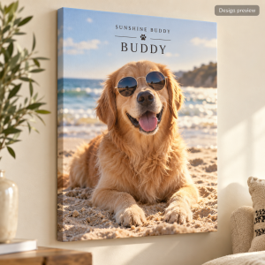 Sunshine Buddy - Personalized Pet Canvas — design preview