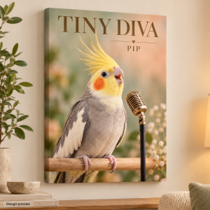 Tiny Diva - Personalized Pet Canvas — design preview