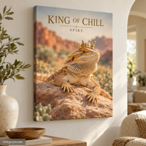 King of Chill - Personalized Pet Canvas — design preview