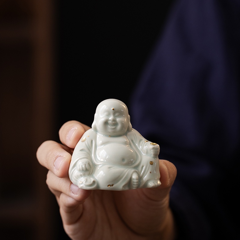 Retro Happy Maitreya Buddha Ornaments Smiling Buddha Joss-stick Incense Base