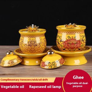 Dragon Boat Festival Household Buddha Front Ceramic Buddha Lamp