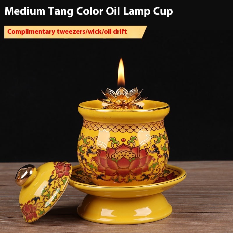 Dragon Boat Festival Household Buddha Front Ceramic Buddha Lamp - 图片 8