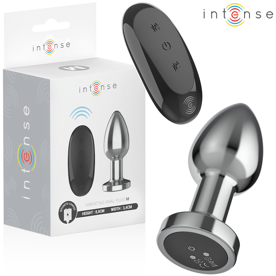 ANAL PLUG 10 VIBRATIONS METAL WITH REMOTE CONTROL M