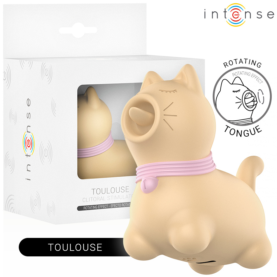 TOULOUSE STIMULATOR WITH 360 ROTATING TONGUE YELLOW