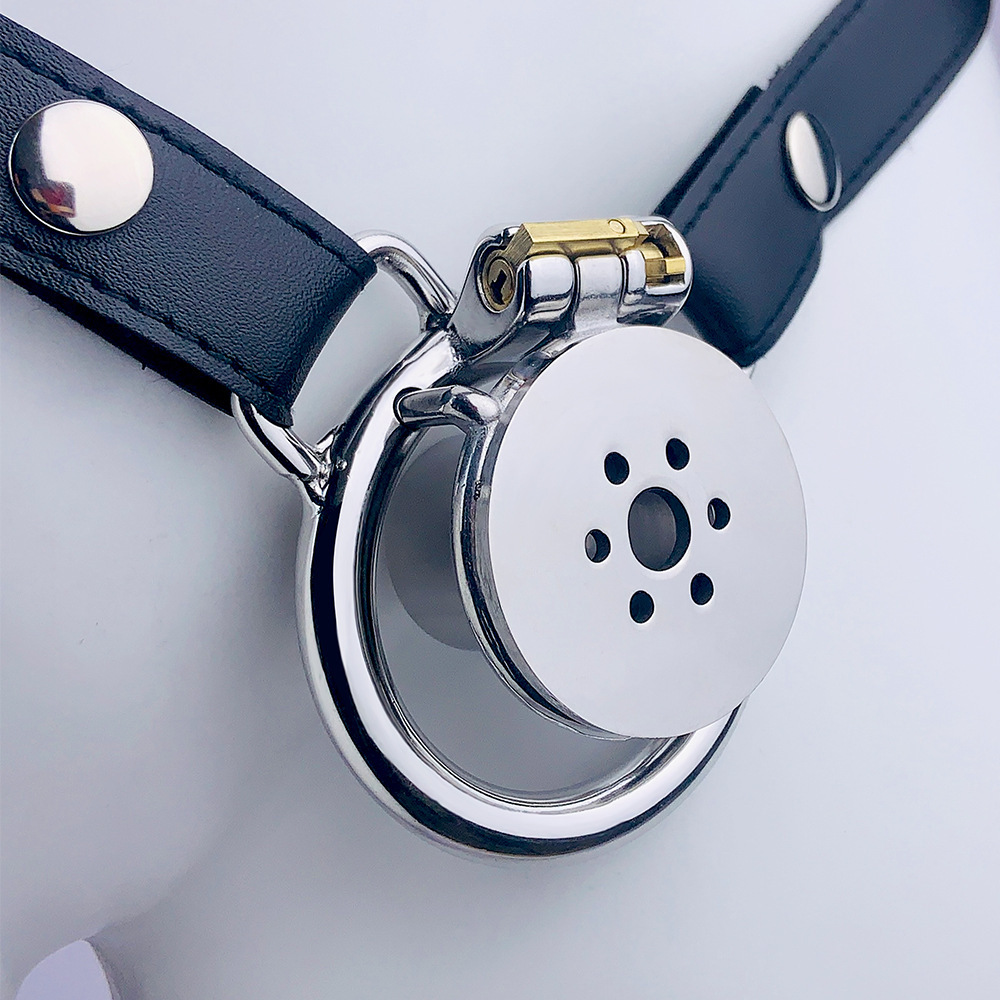 Arc Ring Wear Suit Single And Double Stainless Steel Negative Series Men's Chastity Lock — image 3