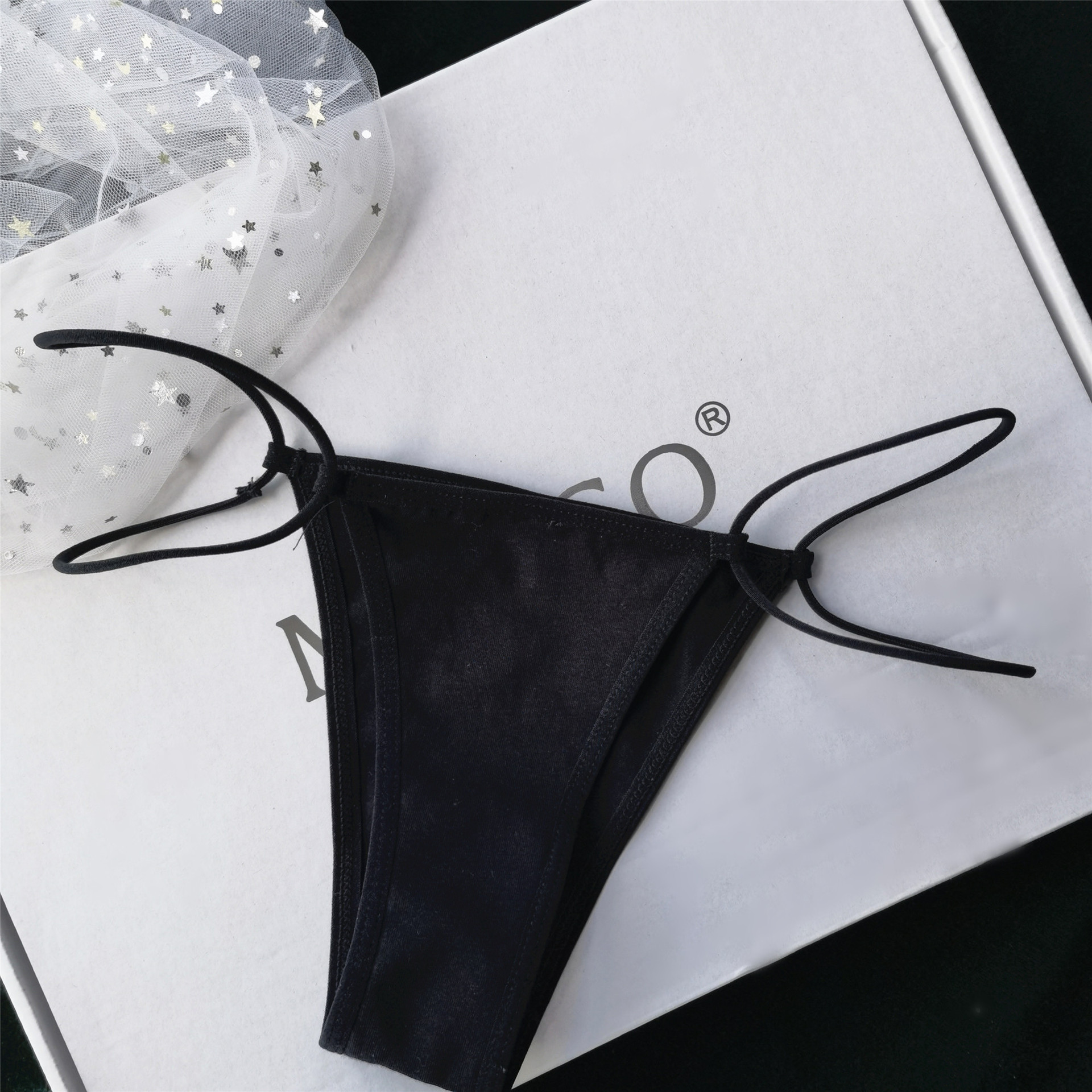 Women's Sports One Piece Cotton Strap Mini Thong — image 8
