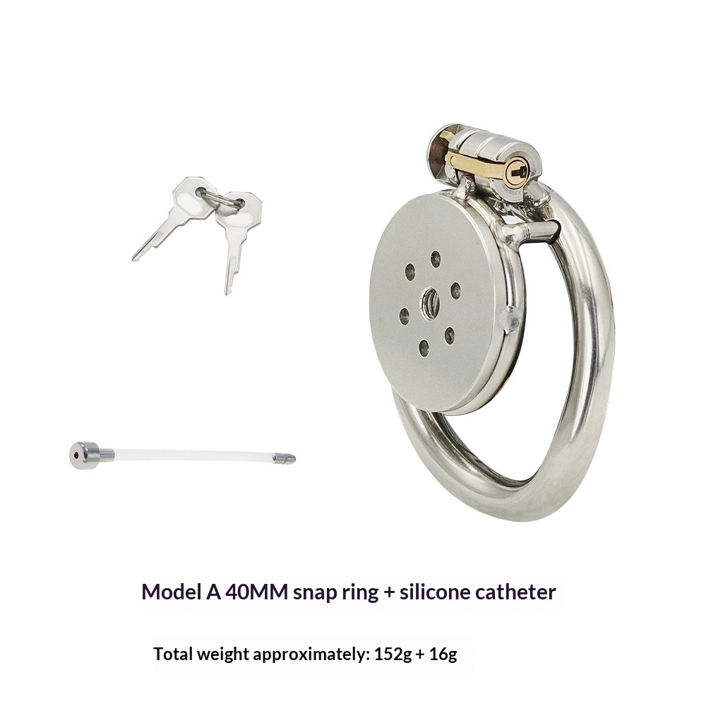 Men's Metal Stainless Steel Flat Chastity Lock — image 4