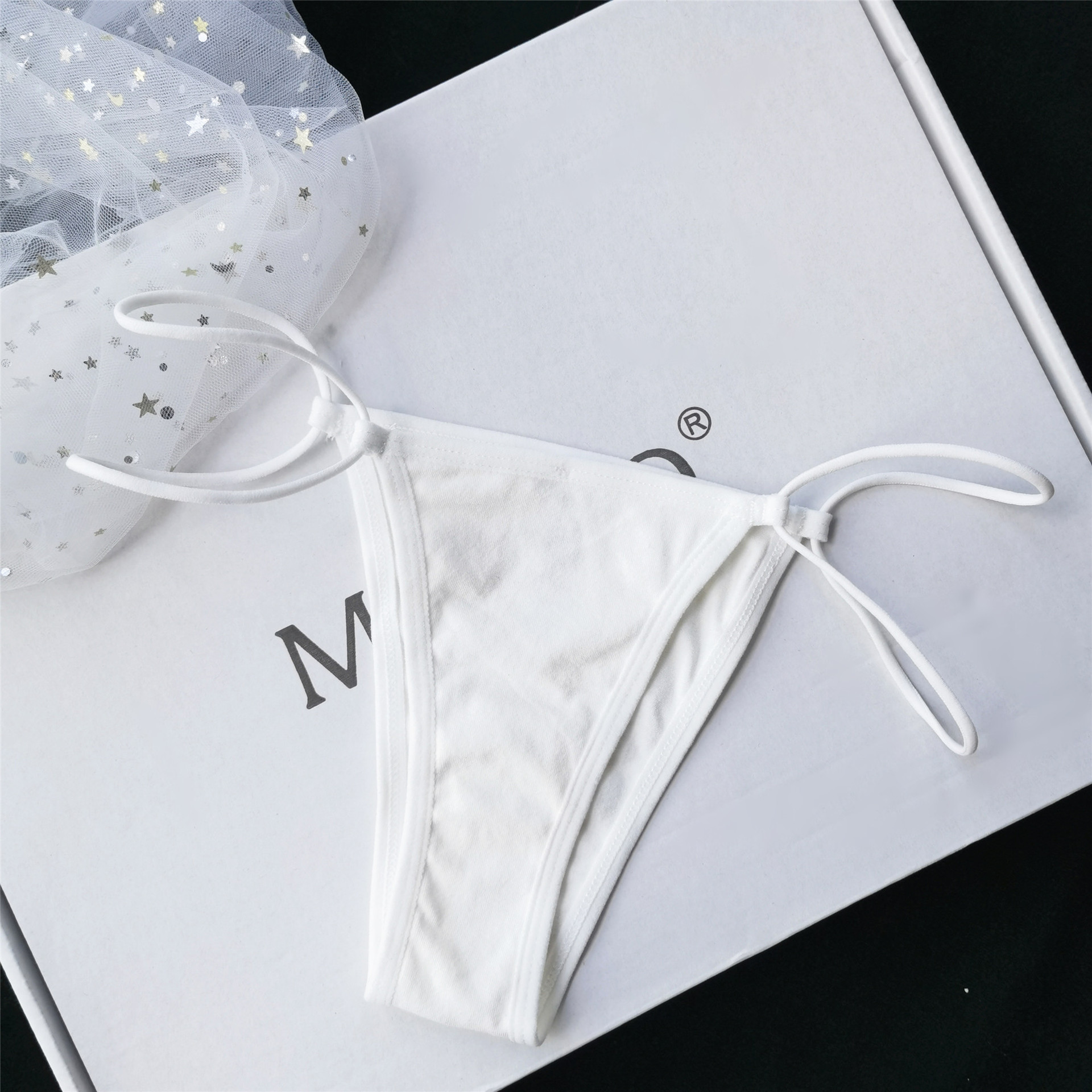Women's Sports One Piece Cotton Strap Mini Thong — image 6
