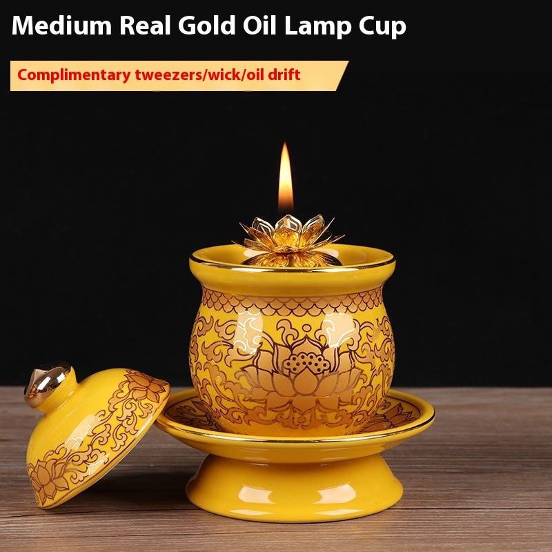 Dragon Boat Festival Household Buddha Front Ceramic Buddha Lamp - 图片 2